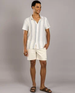 Lucid Urbane Elastic Waist Shorts Off White Discount