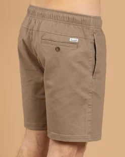 Lucid Urbane Elastic Waist Shorts Sand Sale