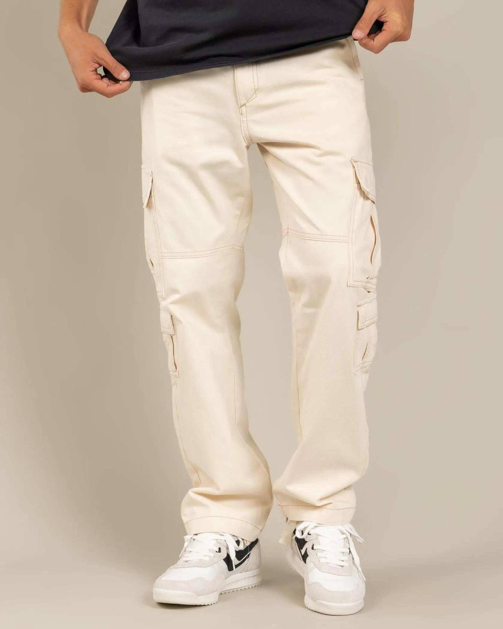 Nomadic Paradise Utility Cargo Pants Off White Sale