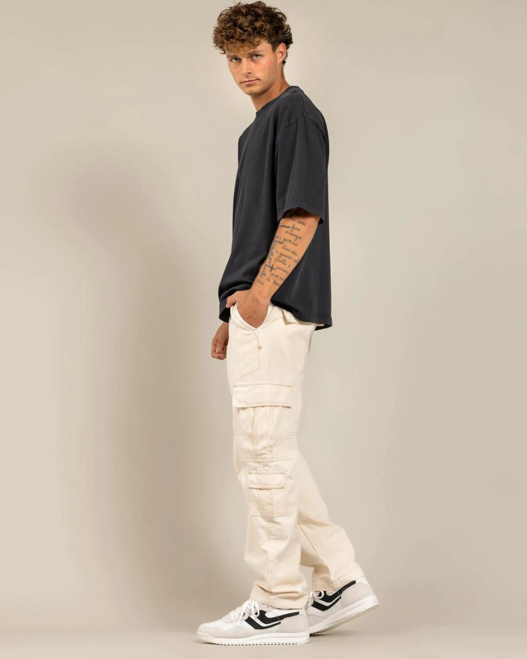 Nomadic Paradise Utility Cargo Pants Off White Sale