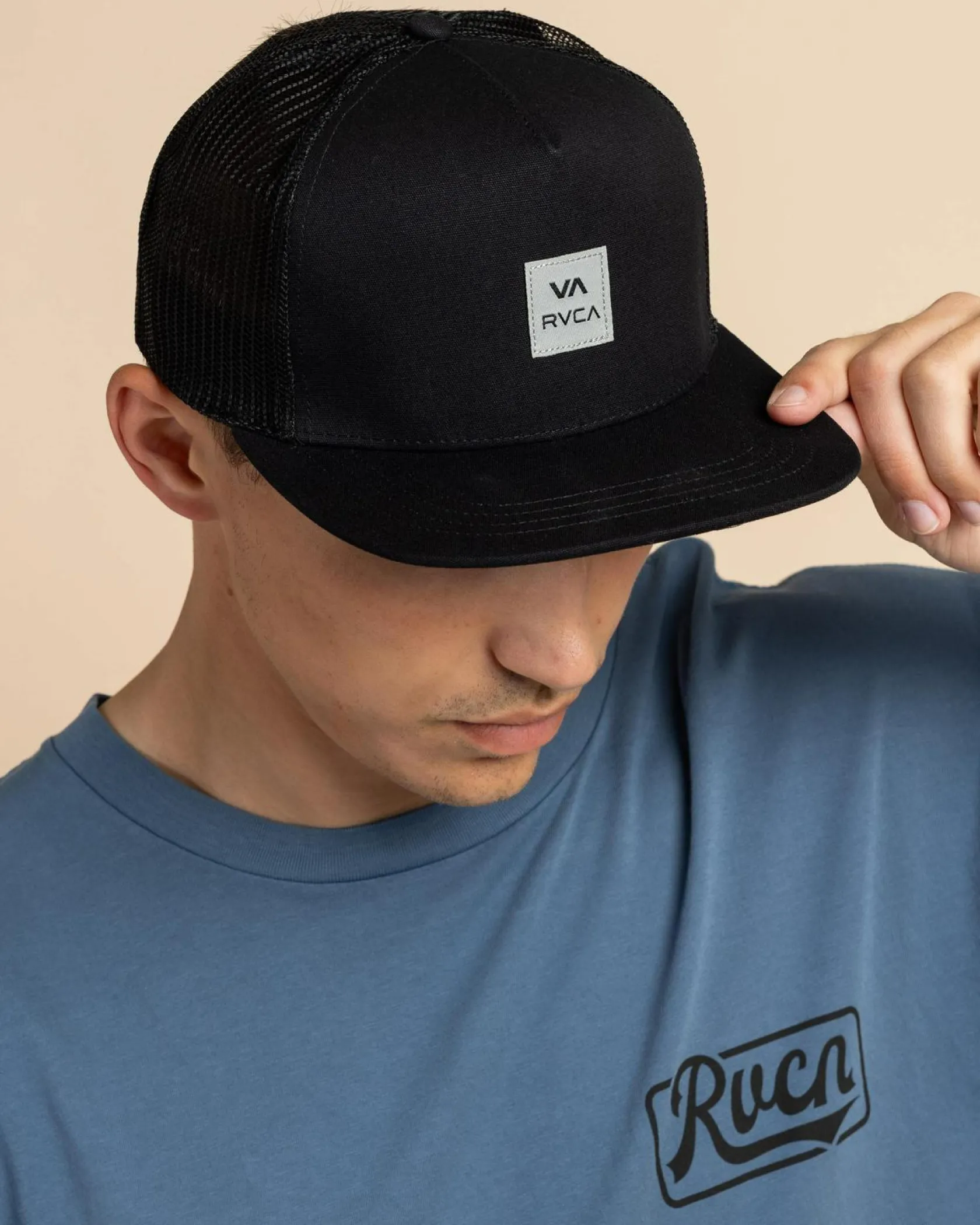 RVCA VA ATW Trucker Cap Black Clearance