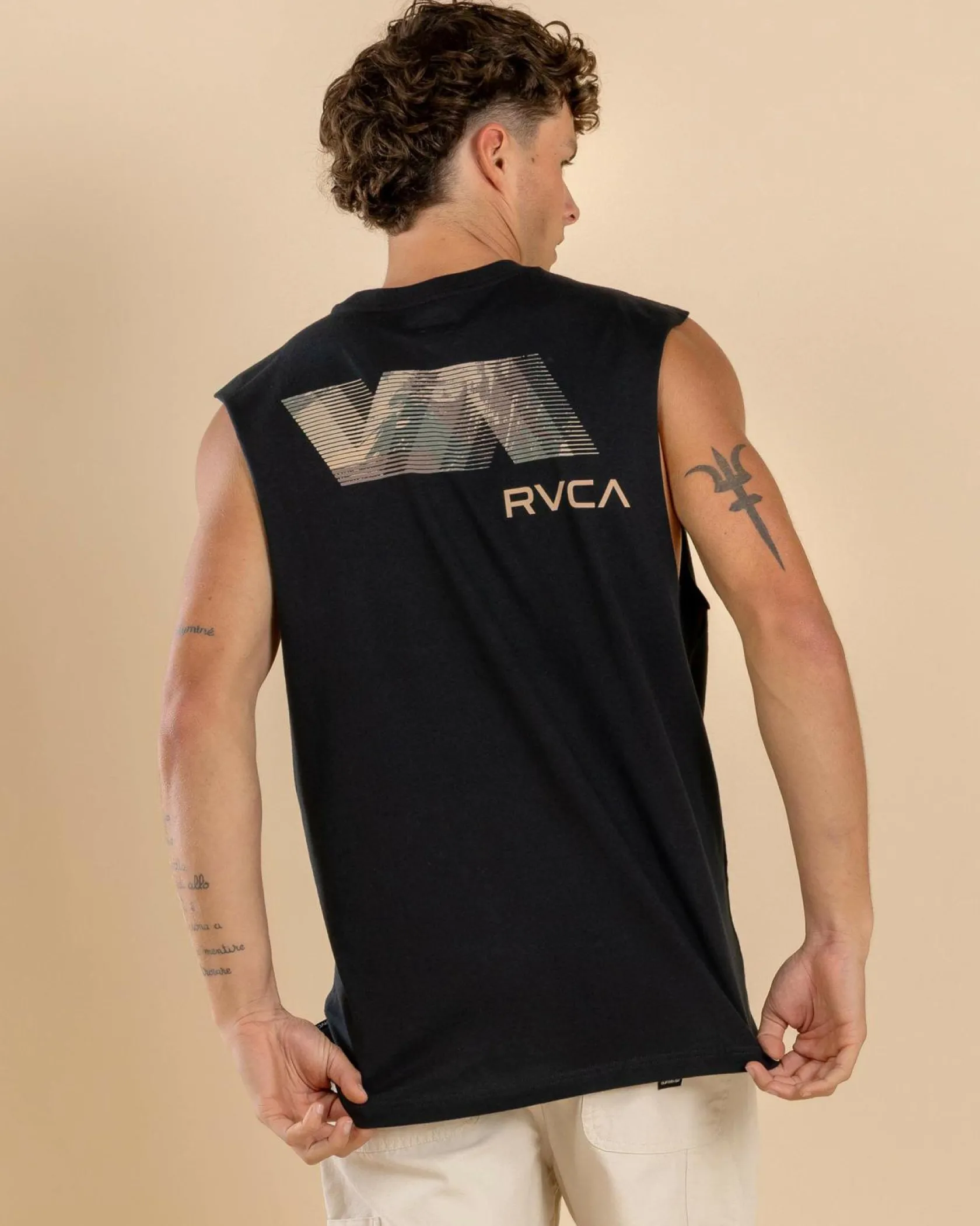 RVCA Va Blurr Fill Muscle Tank Black