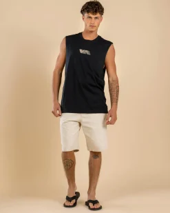 RVCA Va Blurr Fill Muscle Tank Black