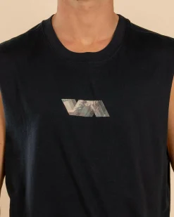 RVCA Va Blurr Fill Muscle Tank Black