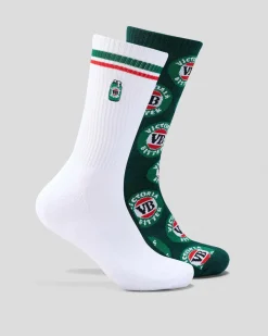 FOOT-IES VB Tinie Sneaker Sock White/forest Hot