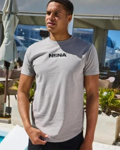 Nena & Pasadena Veered Dual Curved T-Shirt Pigment Paloma Discount