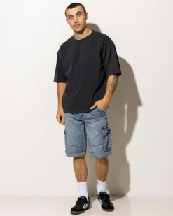 Lucid Viable Denim Walk Shorts Washed Blue Best
