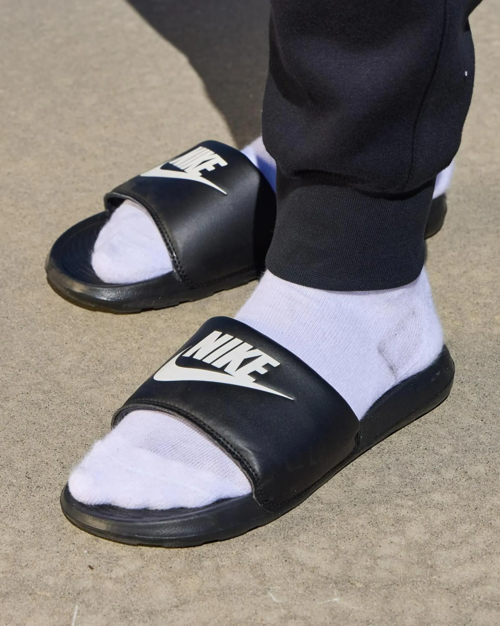 Nike Victori One Slides Black/white-black