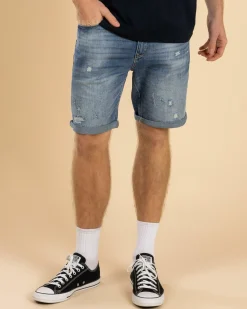 Lucid Vienna Denim Walk Shorts Mid Blue Online