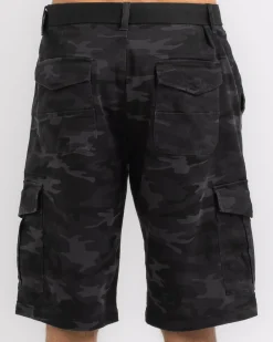Dexter Vinicate Cargo Shorts Black Camo New