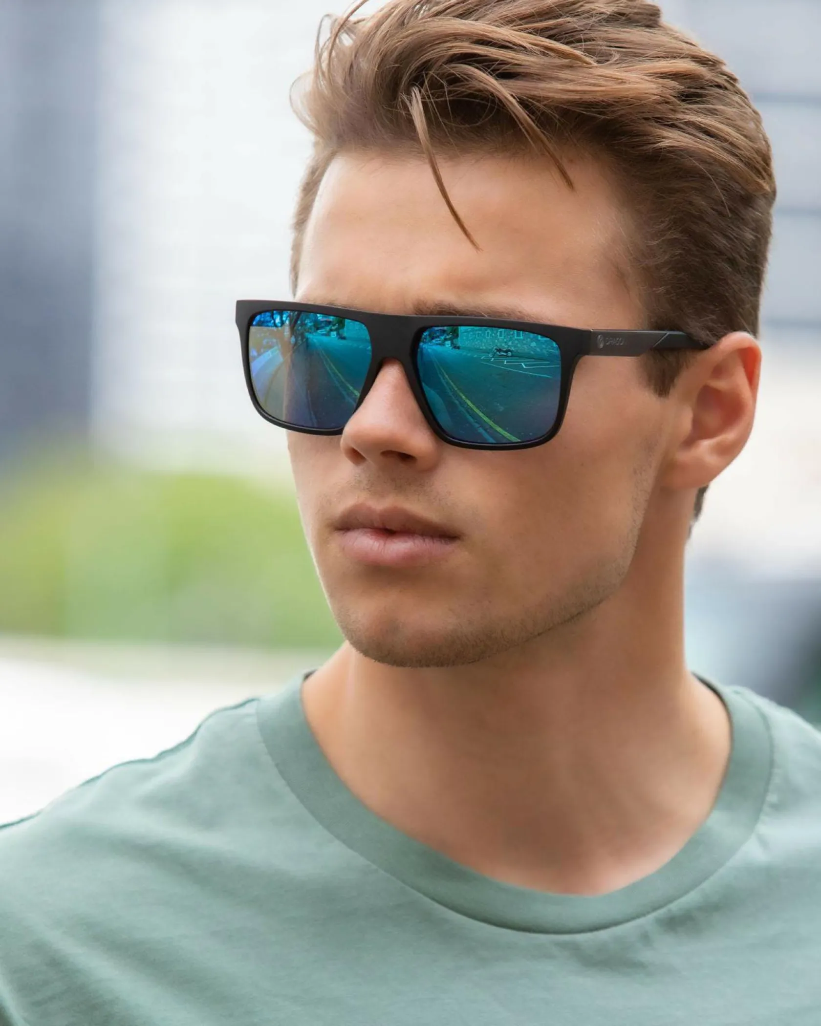Dragon Alliance Vinyl LL Sunglasses Matte Black/ll Blue Ion Sale