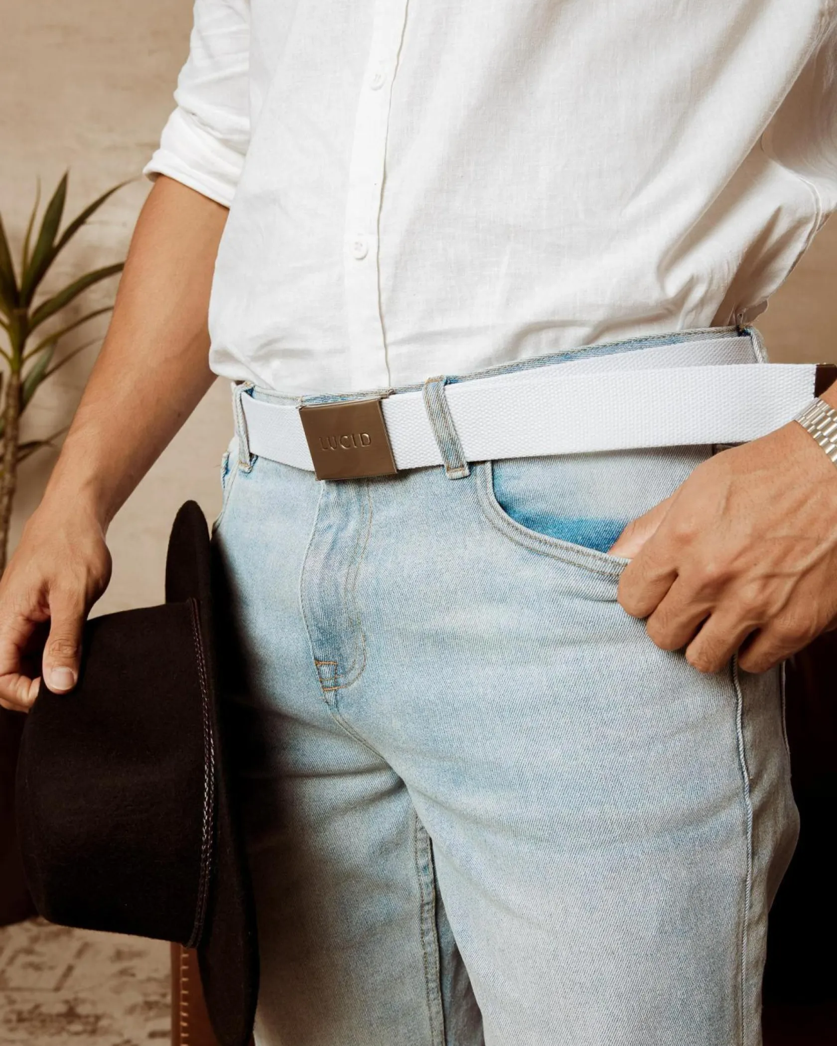 Lucid Viper Web Belt White/silver Discount