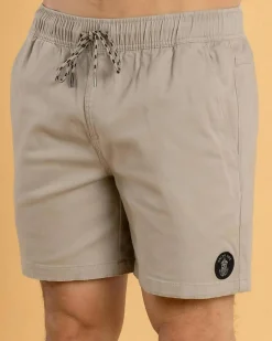 Salty Life Vision Elastic Waist Shorts Stone Clearance