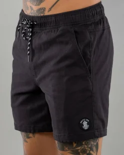 Salty Life Vision Elastic Waist Shorts Black Clearance