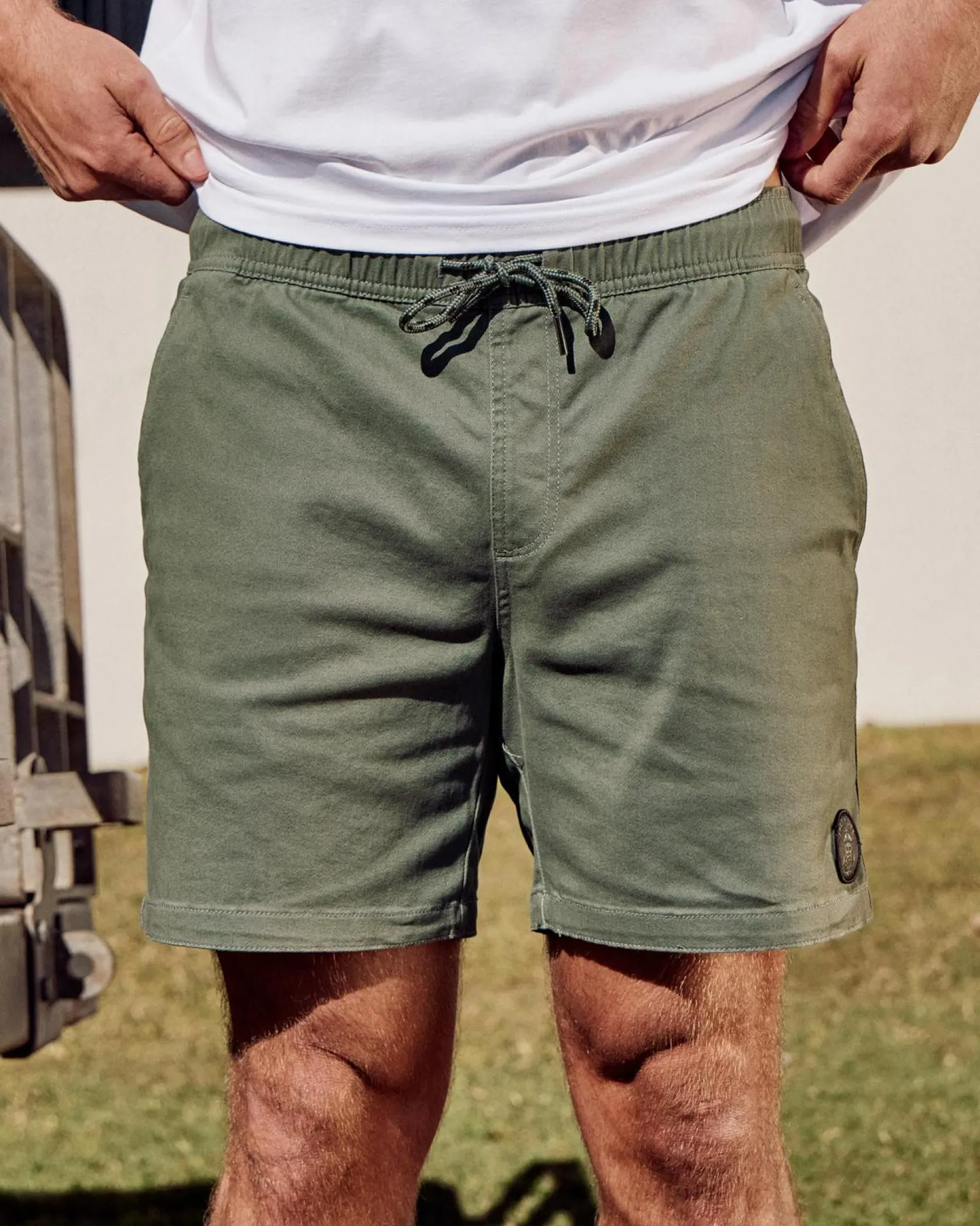 Salty Life Vision Elastic Waist Shorts Sage Clearance