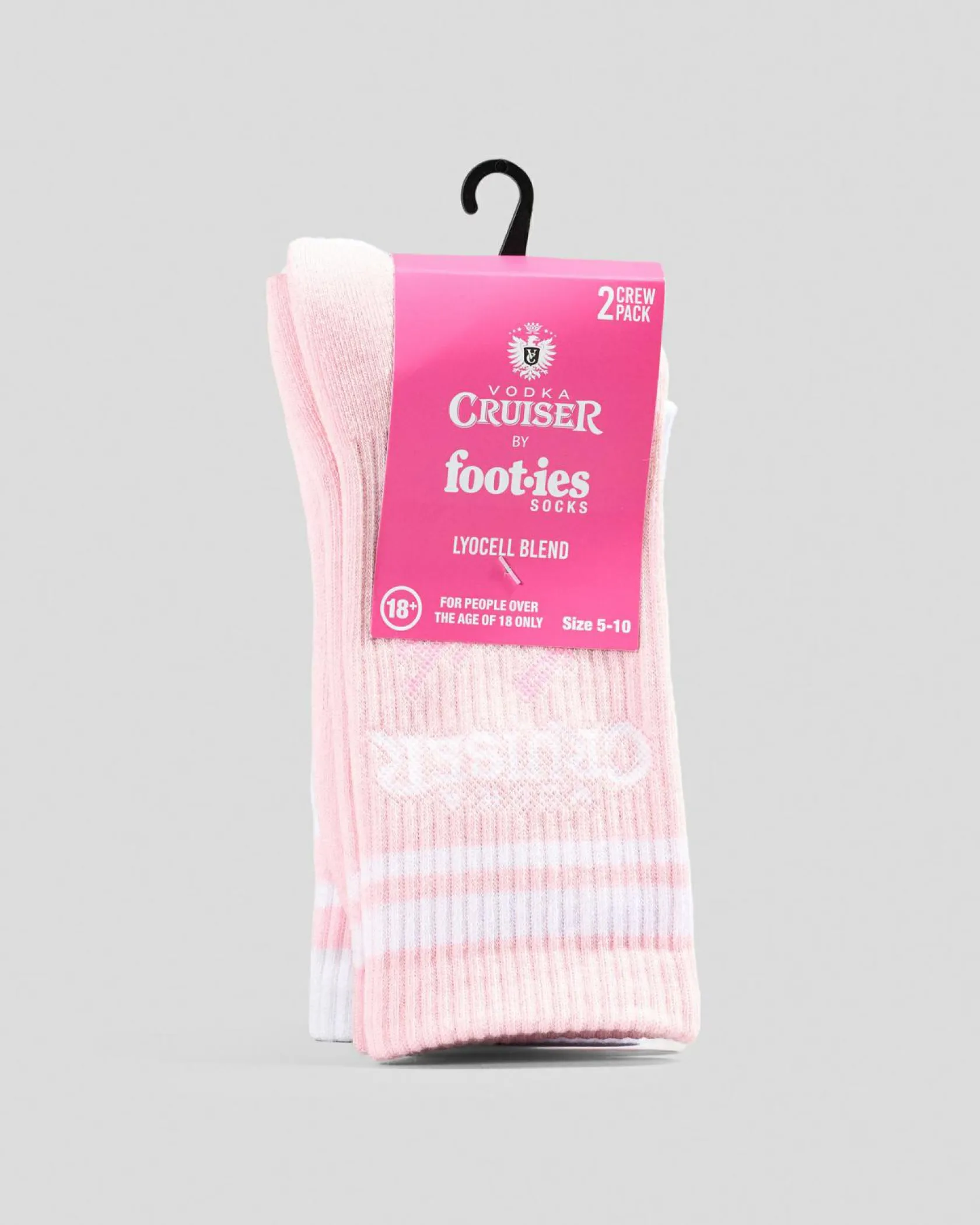 FOOT-IES Vodka Cruiser Lush Embroidery Sneaker Socks 2 Pack Light Pink/white Clearance