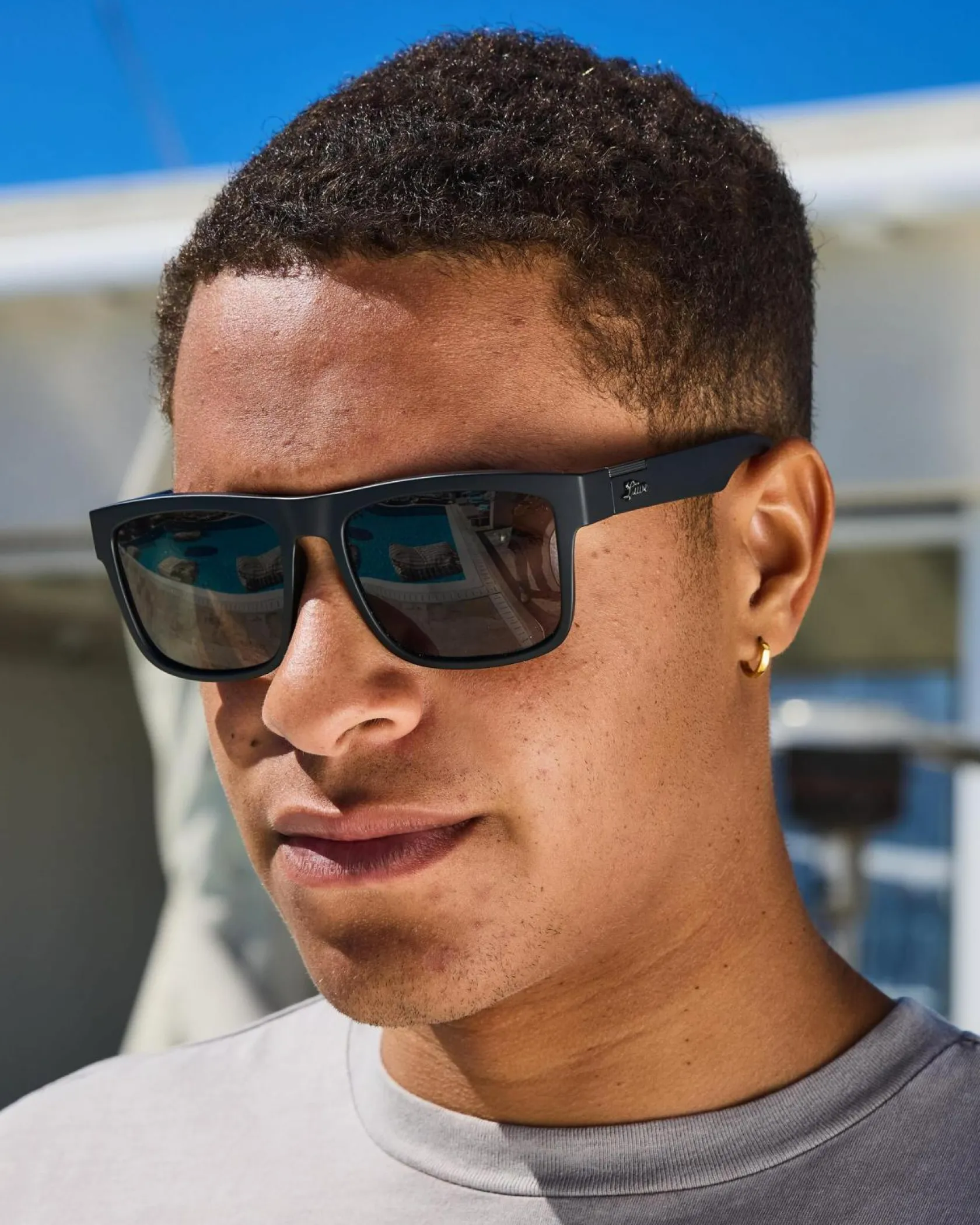 Liive Vudu Polarised Sunglasses Matt Black Discount