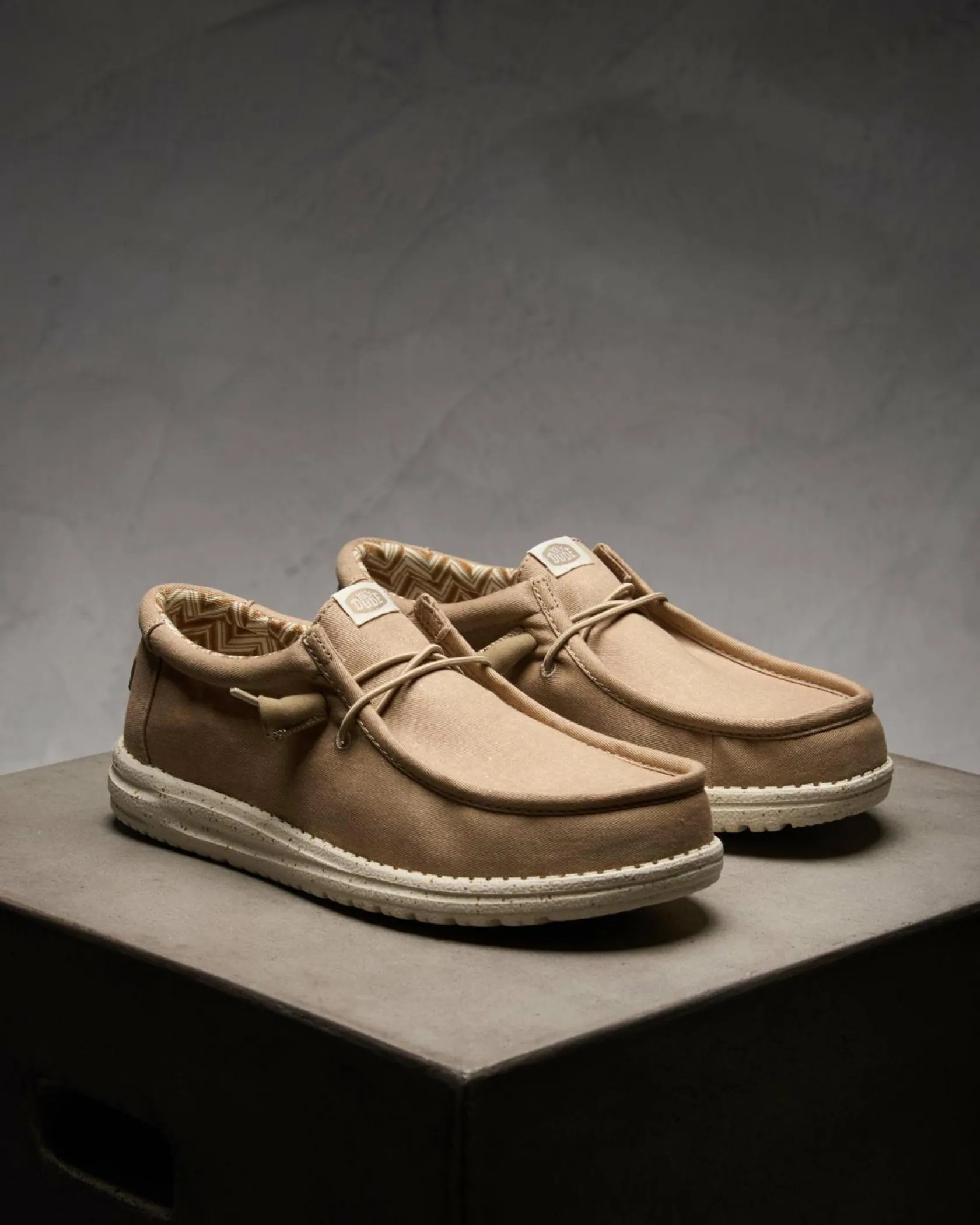 HEYDUDE Wally Canvas Shoes Tan Sale