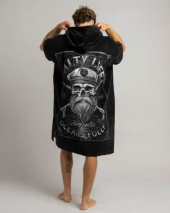 Salty Life Warhead Hooded Towel Black Outlet