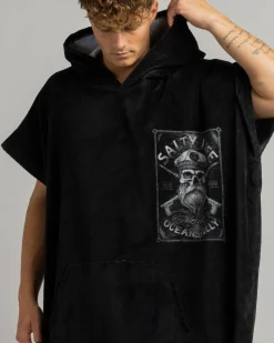 Salty Life Warhead Hooded Towel Black Outlet