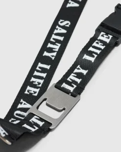 Salty Life Warhead Lanyard Stubby Cooler Black Clearance