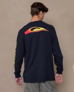 Quiksilver Warp Drive Long Sleeve T-Shirt Black Outlet