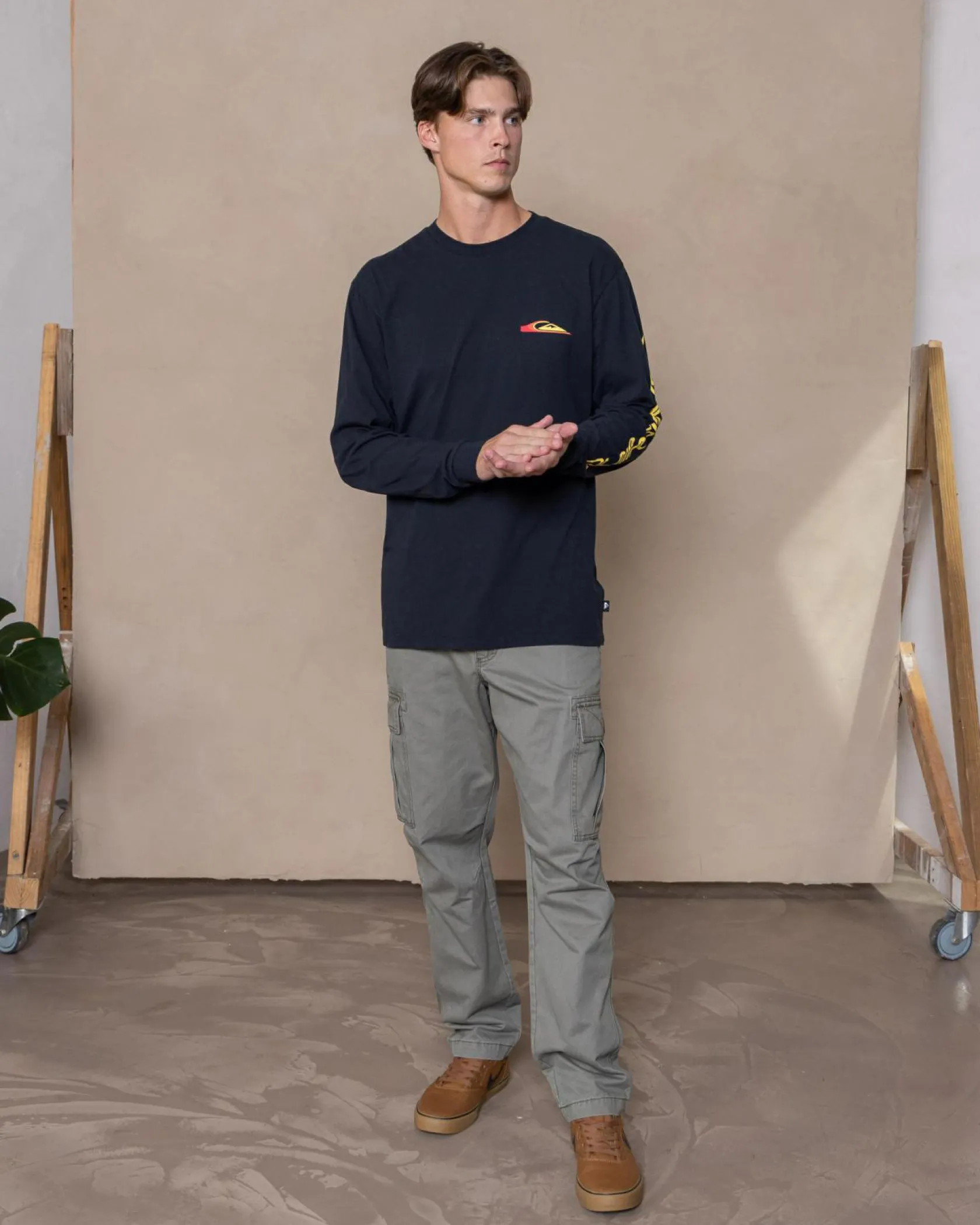 Quiksilver Warp Drive Long Sleeve T-Shirt Black Outlet