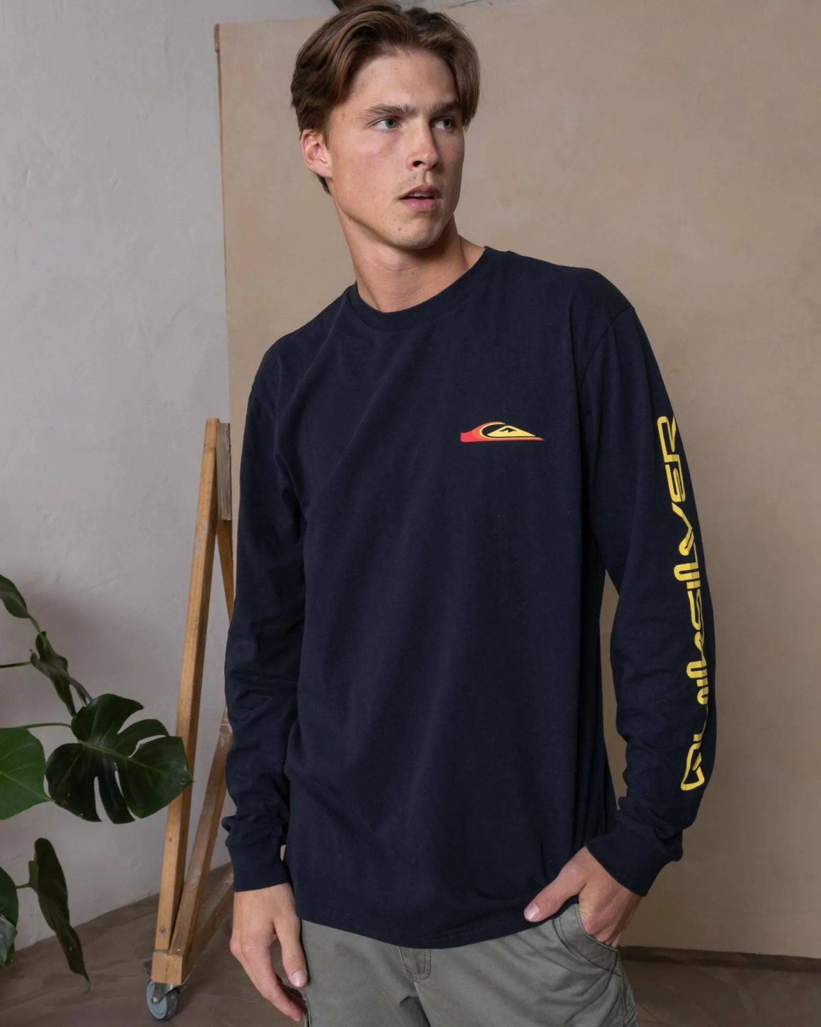 Quiksilver Warp Drive Long Sleeve T-Shirt Black Outlet