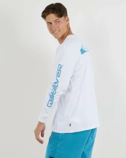 Quiksilver Warp Drive Long Sleeve T-Shirt White Discount