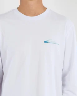 Quiksilver Warp Drive Long Sleeve T-Shirt White Discount