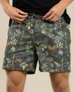 Jacks Wasteland Elastic Waist Shorts Charcoal Clearance