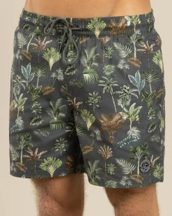 Jacks Wasteland Elastic Waist Shorts Charcoal Clearance