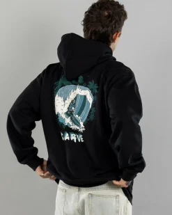 Carve Waves Hoodie Black Outlet