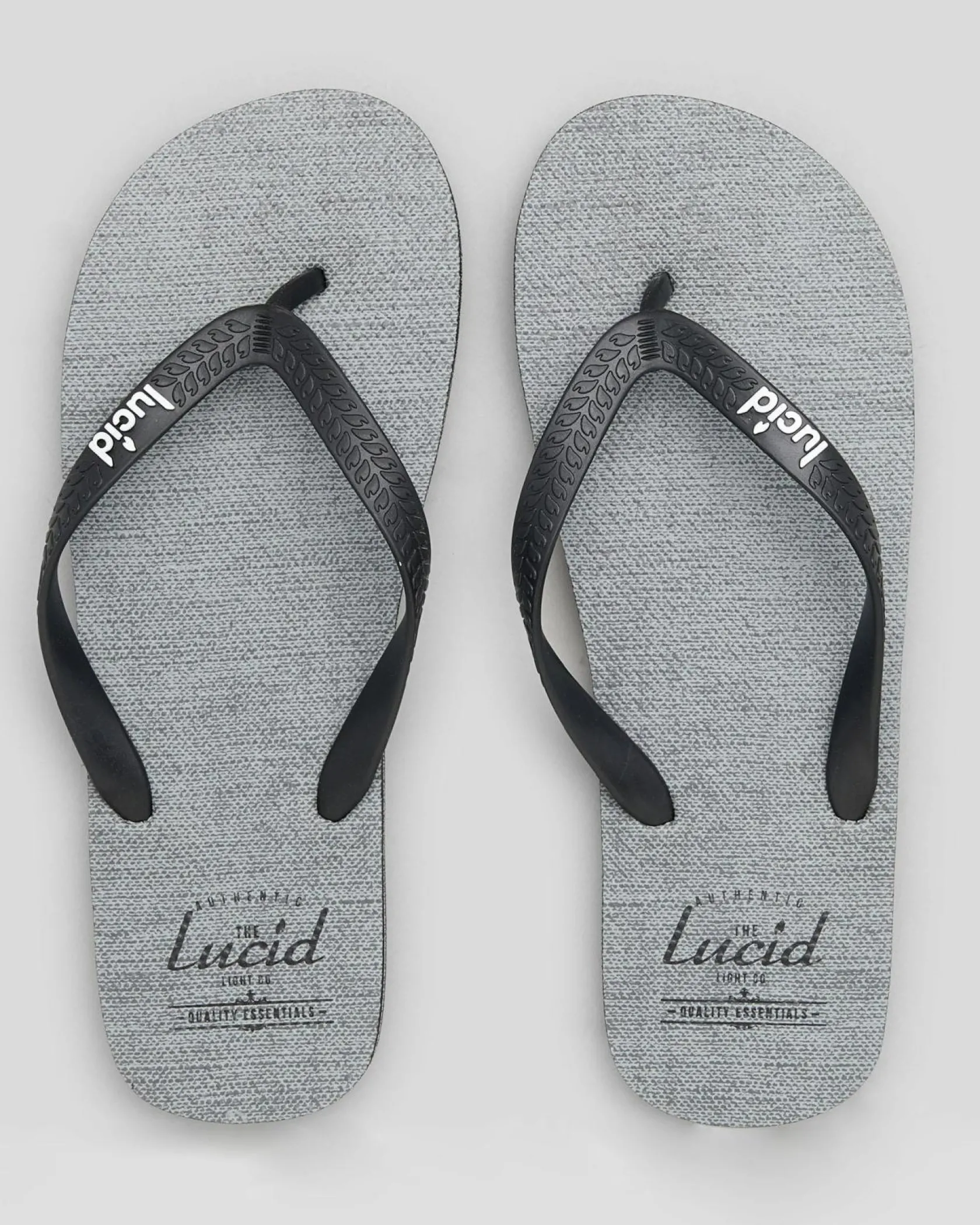 Lucid Wedge Thongs Grey/textile Sale