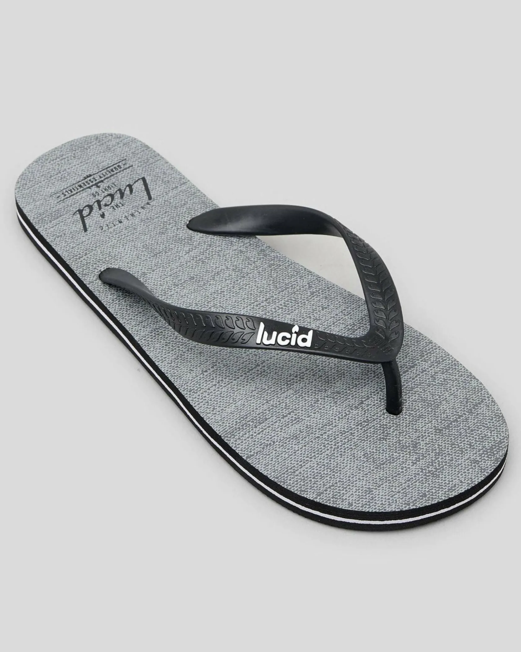 Lucid Wedge Thongs Grey/textile Sale