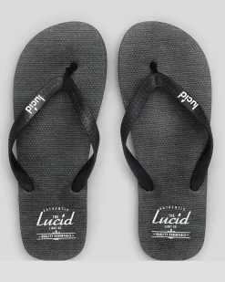 Lucid Wedge Thongs Black/textile Hot