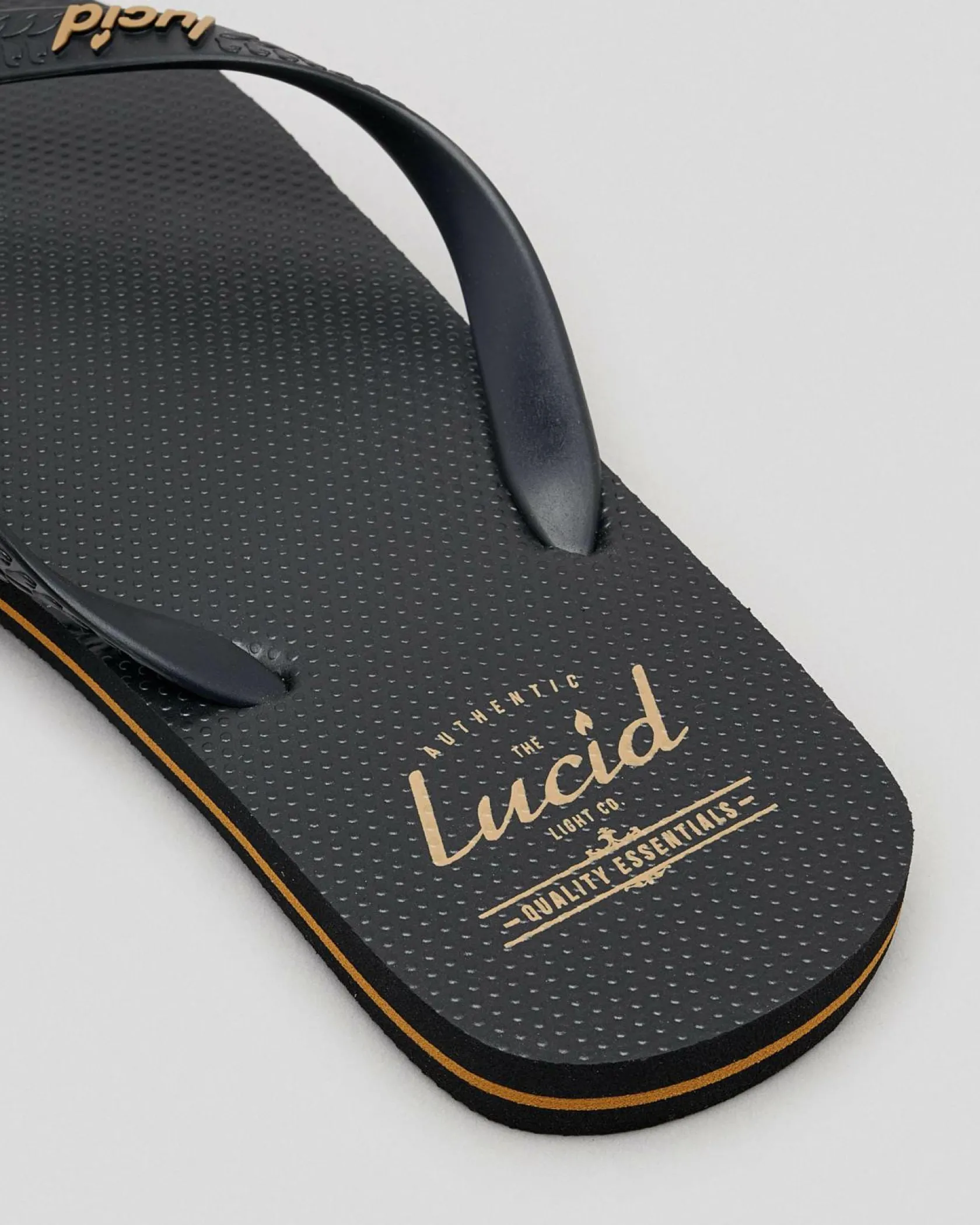 Lucid Wedge Thongs Black/tan/black Outlet