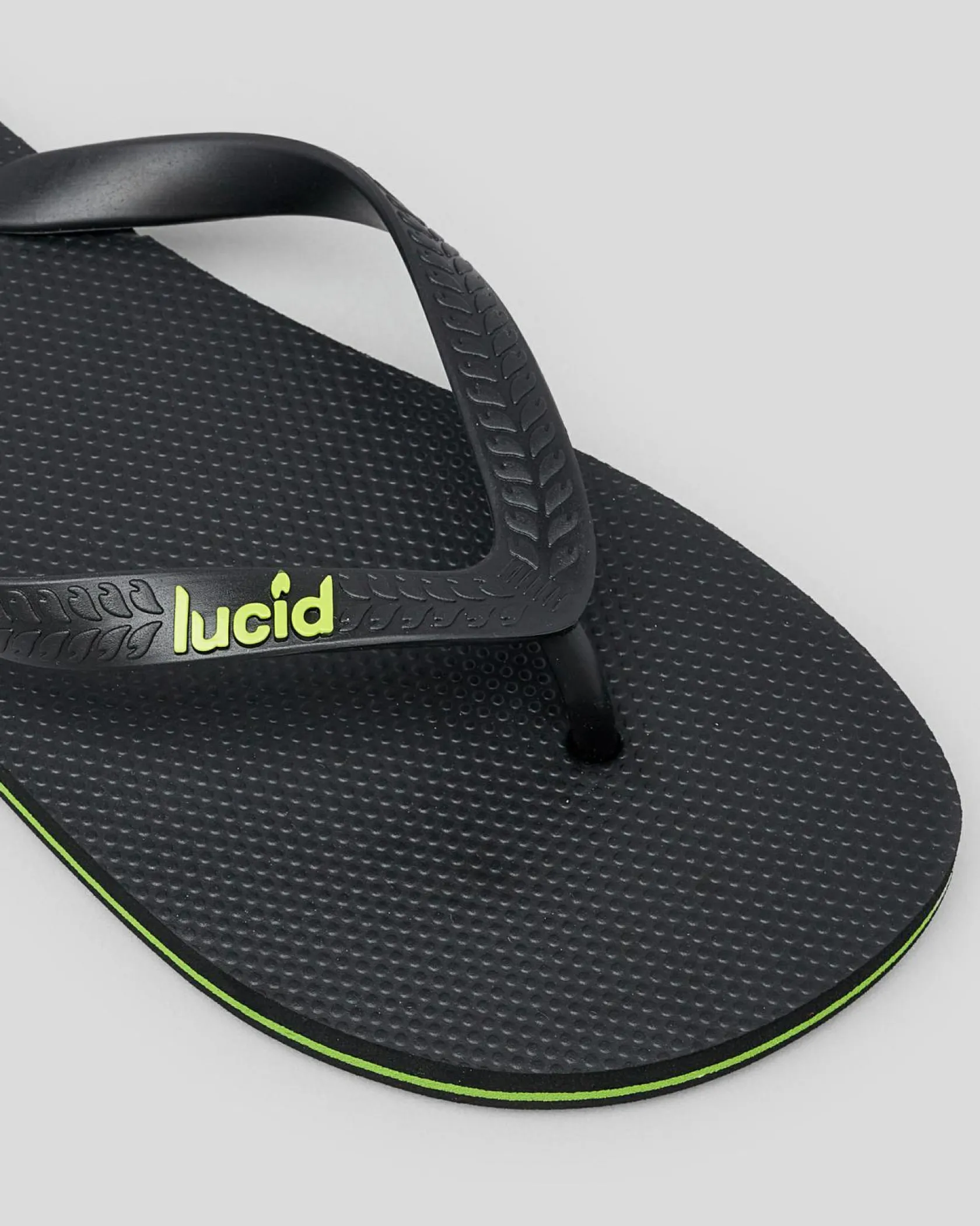Lucid Wedge Thongs Black/lime Best