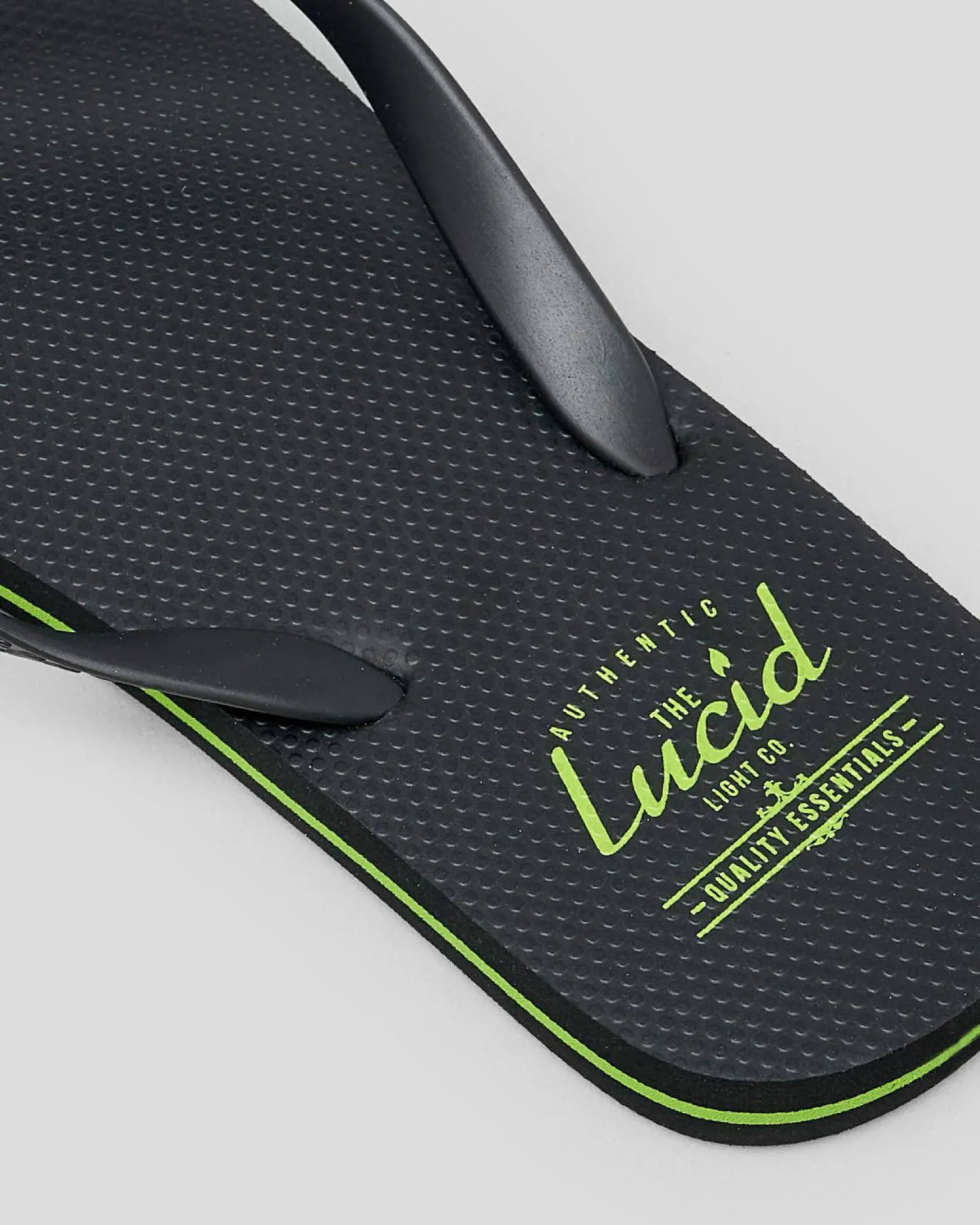 Lucid Wedge Thongs Black/lime Best