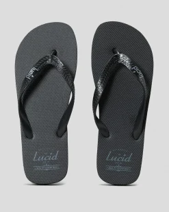 Lucid Wedge Thongs Black/grey/black Online