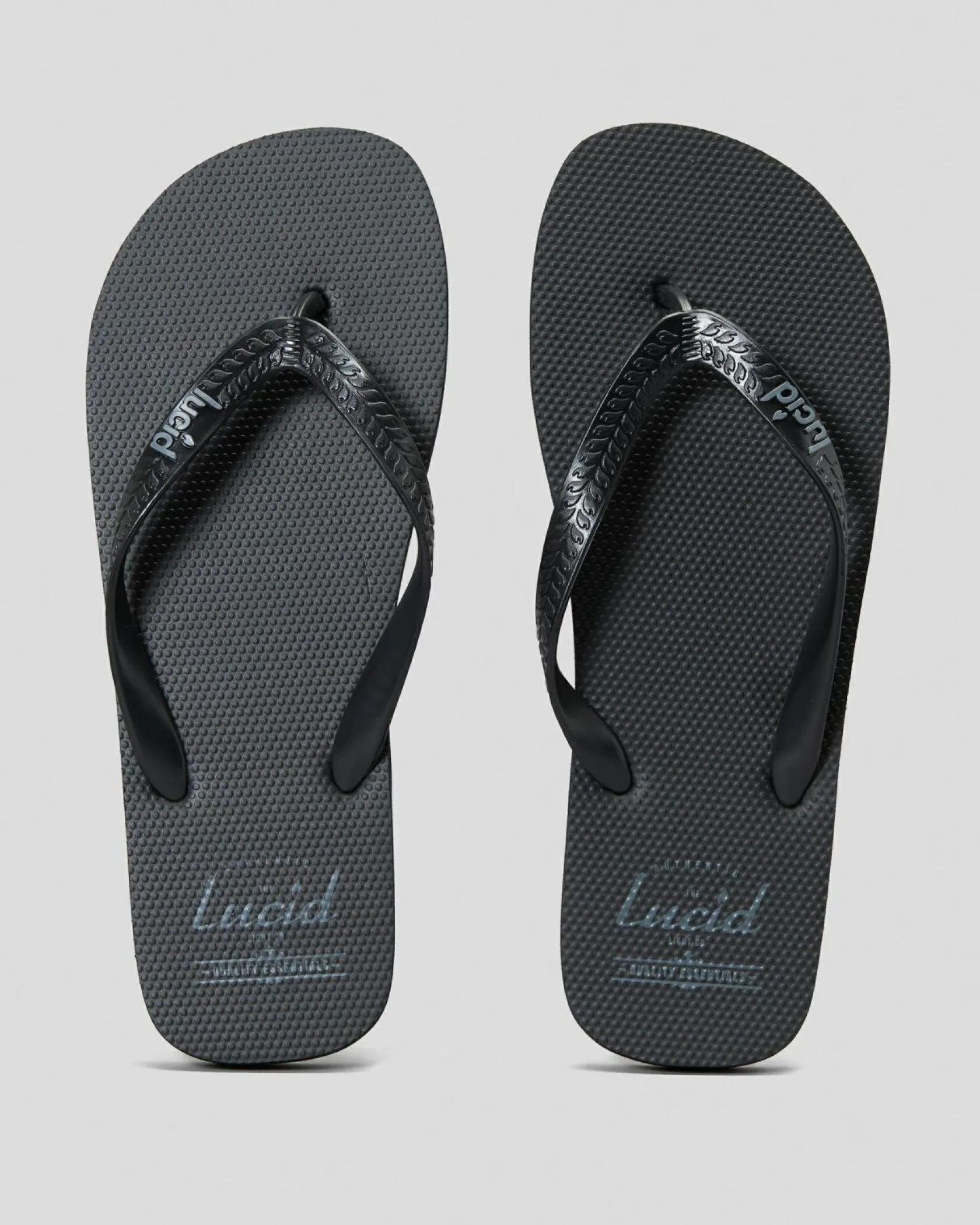 Lucid Wedge Thongs Black/grey/black Online