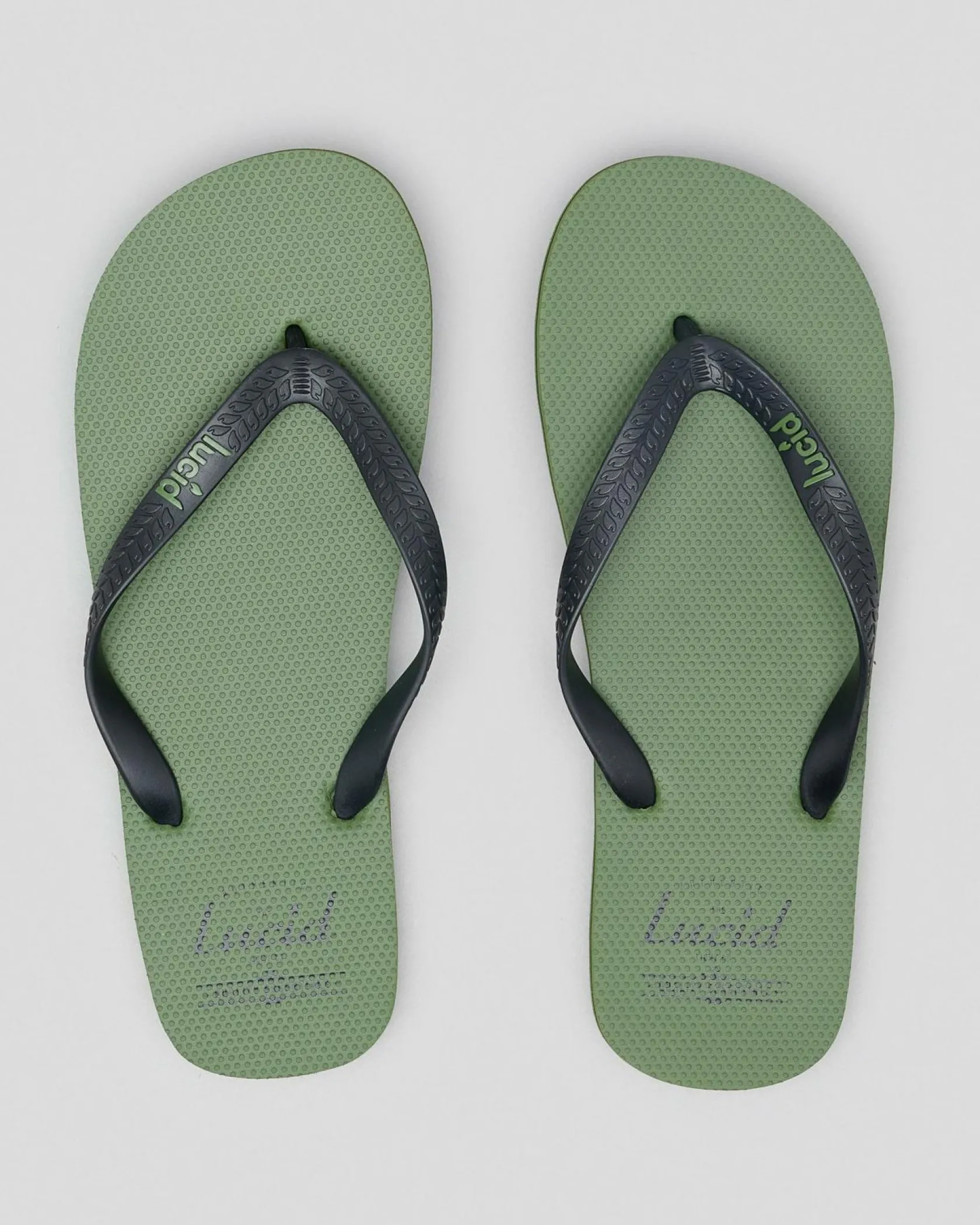 Lucid Wedge Thongs Olive/black/olive Hot
