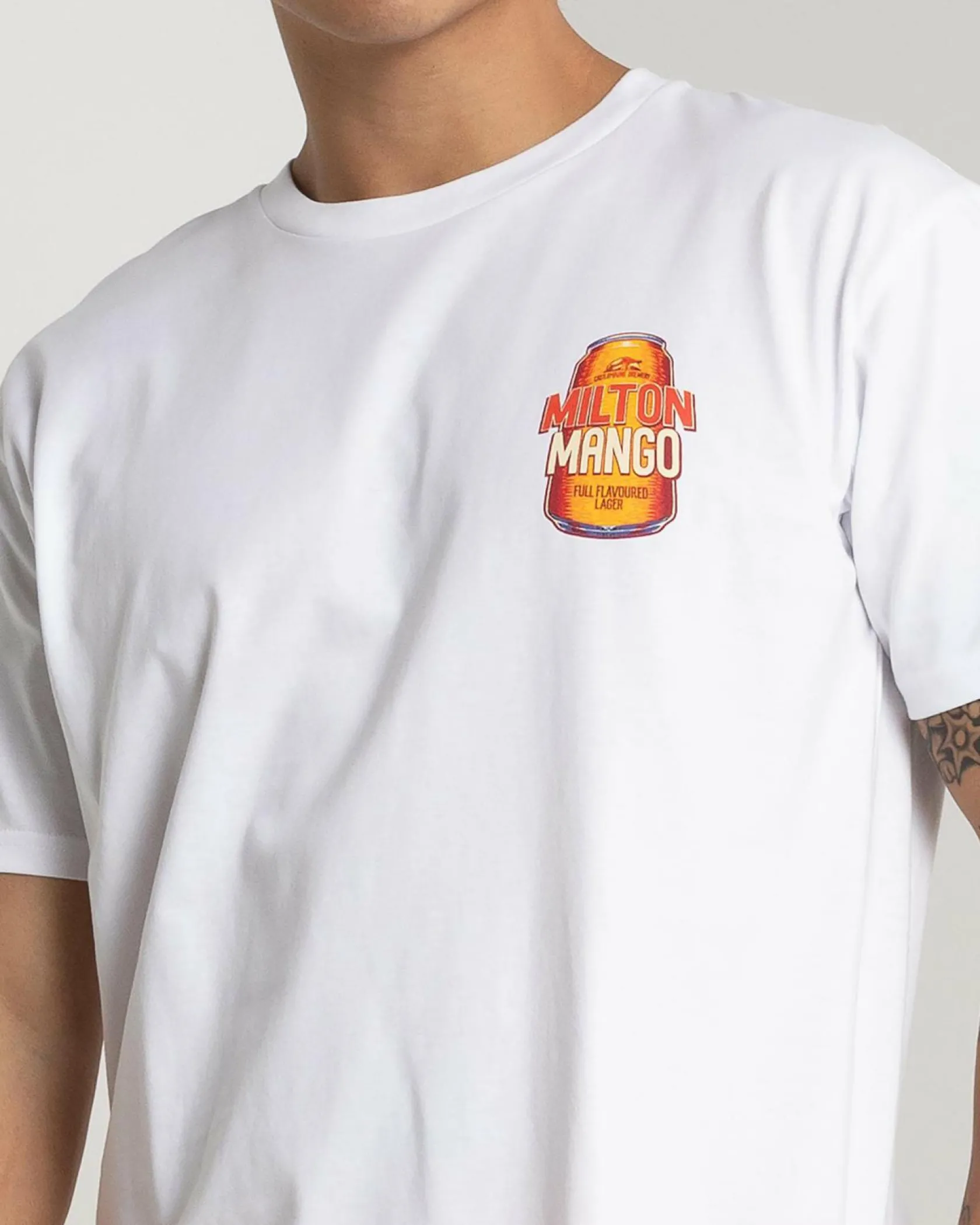 Milton Mango Weekend Hero T-Shirt White Outlet