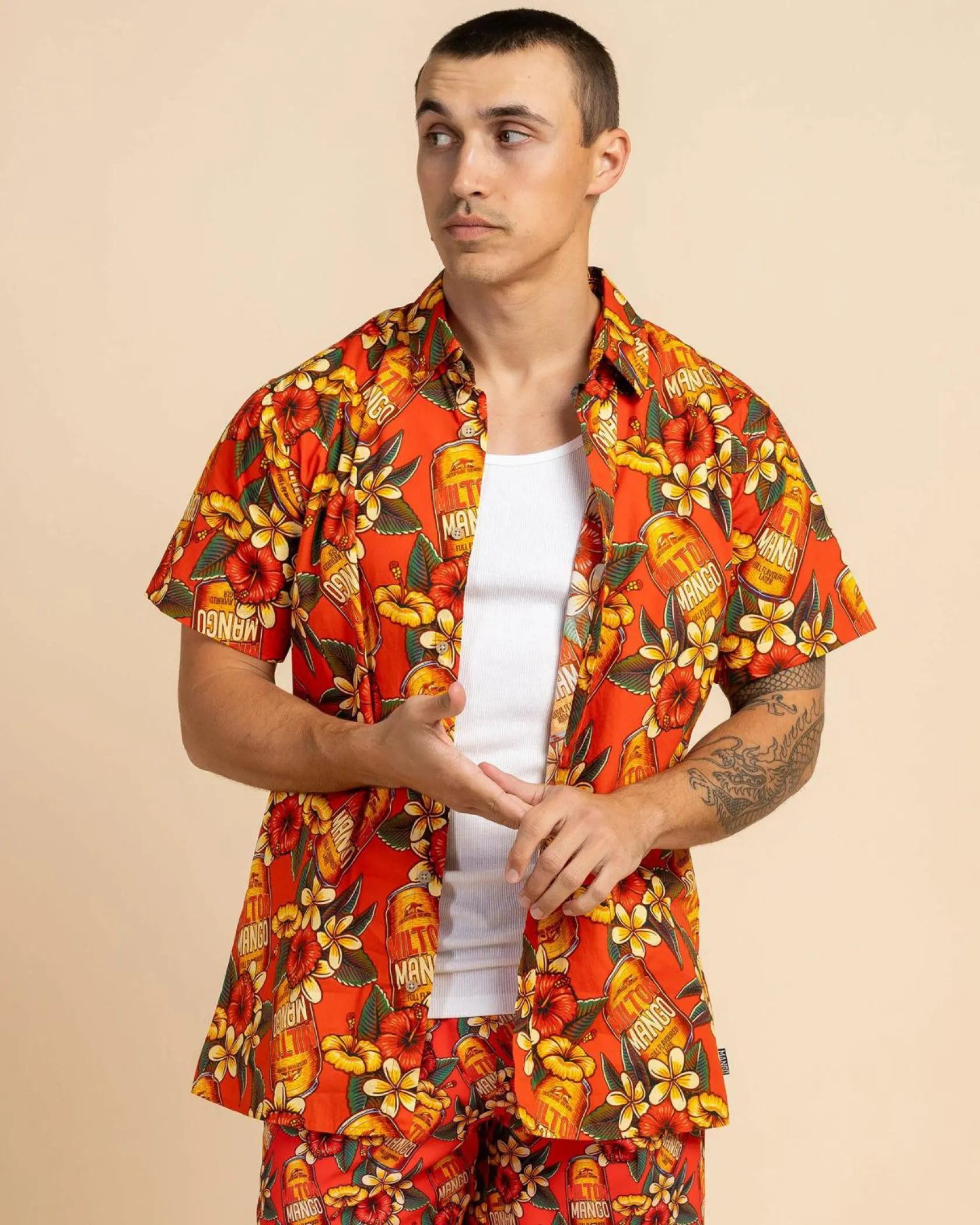 Milton Mango Weekend Troppo Short Sleeve Shirt Chilli Online