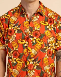 Milton Mango Weekend Troppo Short Sleeve Shirt Chilli Online