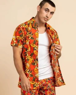 Milton Mango Weekend Troppo Short Sleeve Shirt Chilli Online