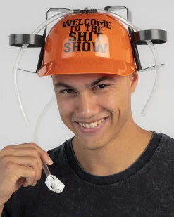 Get It Now Welcome to the Sh*t Show Drinking Hat Orange New