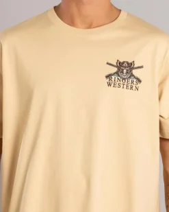 Ringers Western Wild Boar Relaxed T-Shirt Dark Sand Hot
