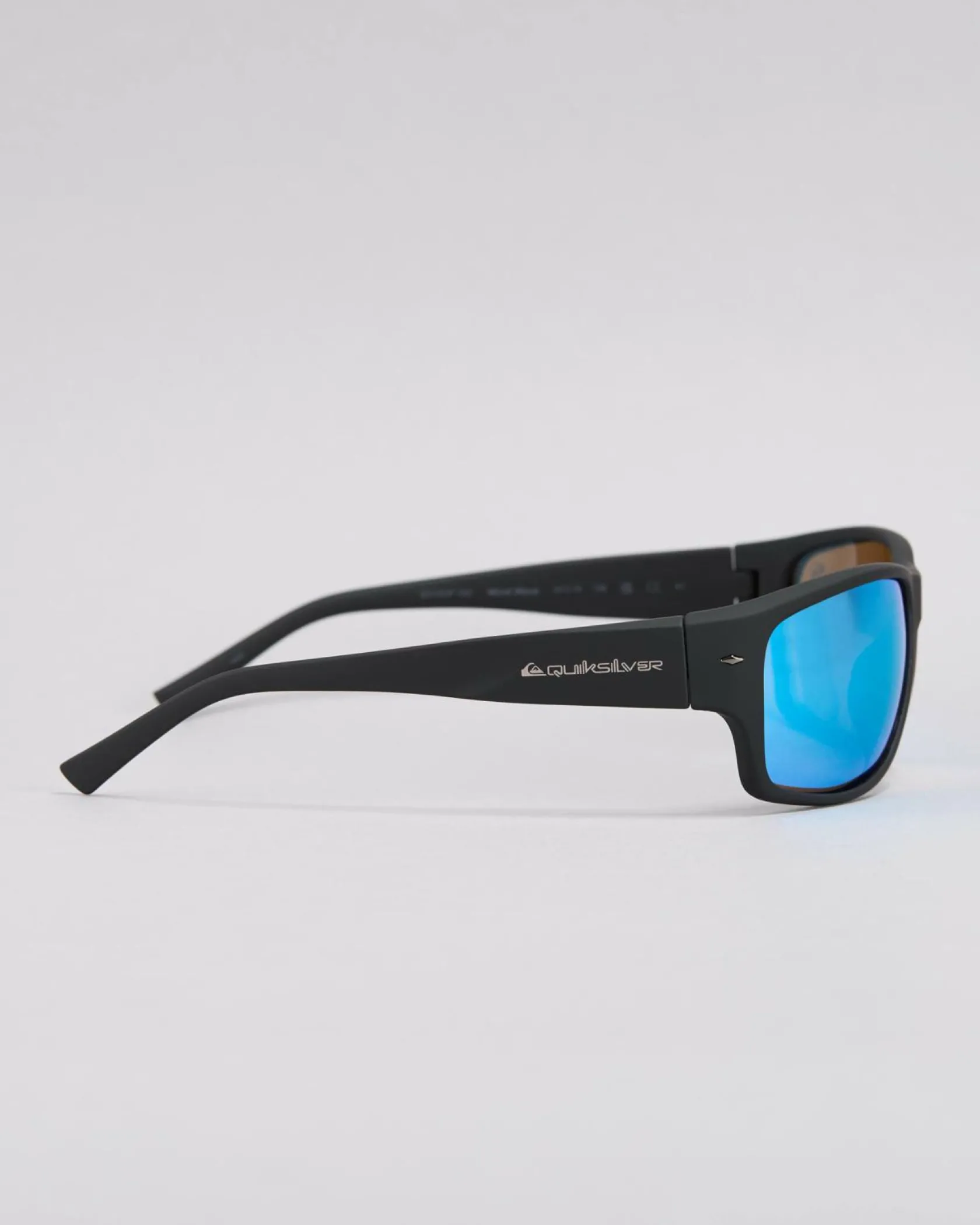 Quiksilver Wind Wave Polarised Sunglasses Rubberized Black/ Blue Mirror Discount