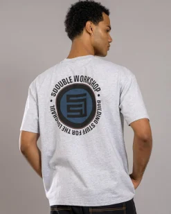 S-Double Workshop Dot T-Shirt Ash Heather Outlet